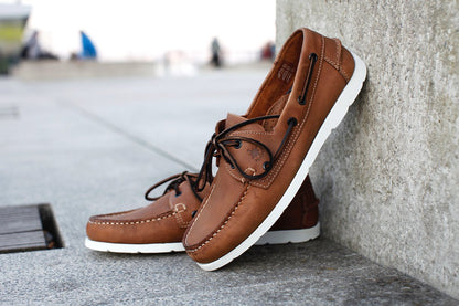BluePort Vermont Segelschuh Bootsschuh Blueport Tobaco